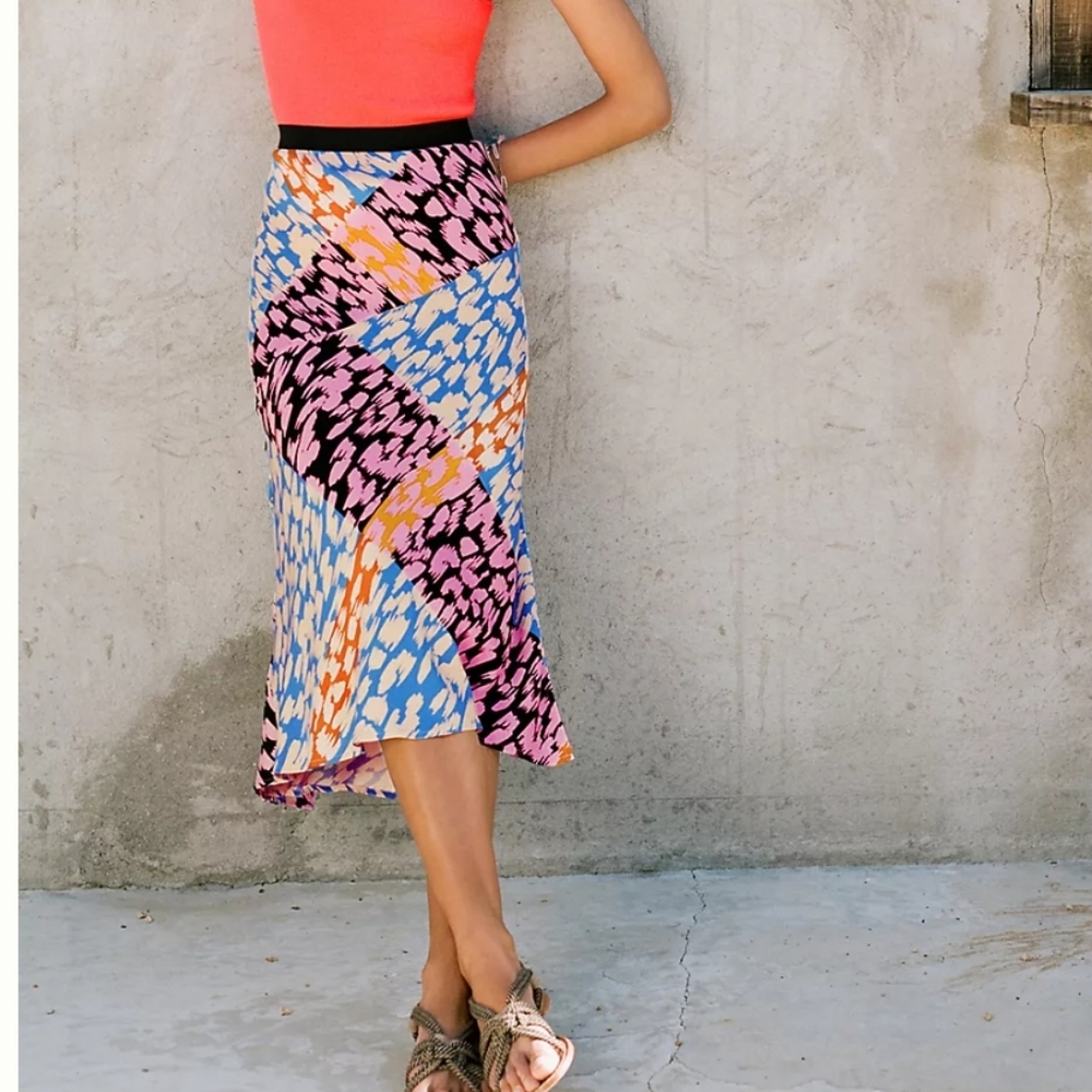 COREY LYNN CALTER ANTHROPOLOGIE  Bias Midi Skirt